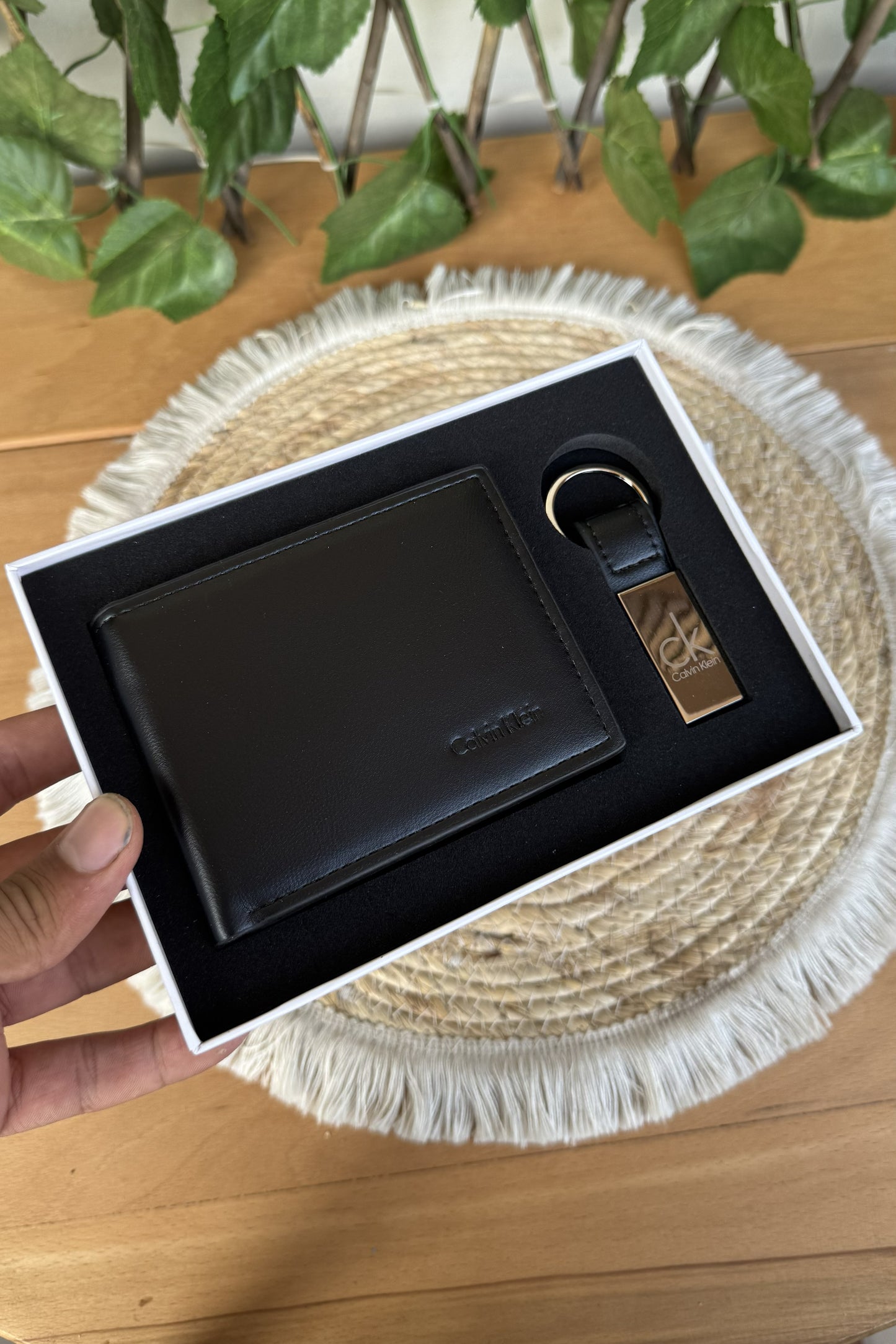 CK Black (Wallet And Keychain)