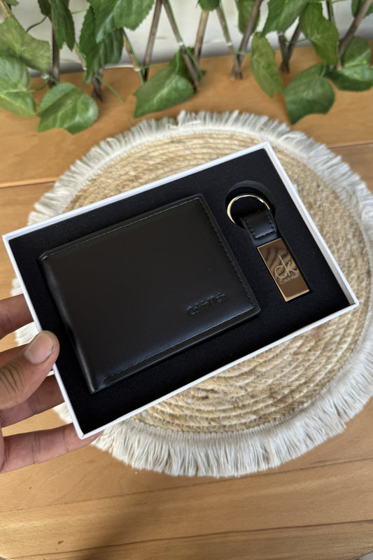 CK Black (Wallet And Keychain)