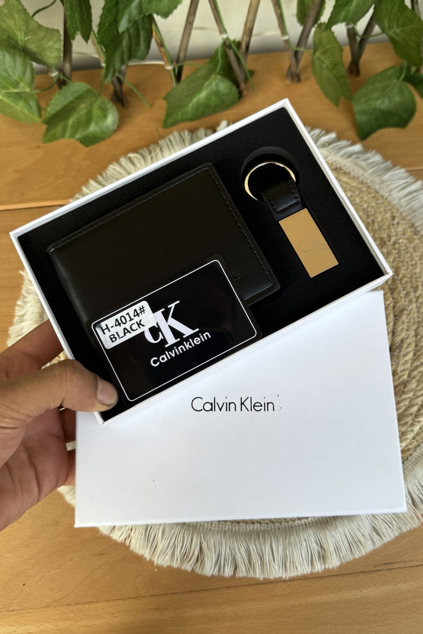 CK Black (Wallet And Keychain)