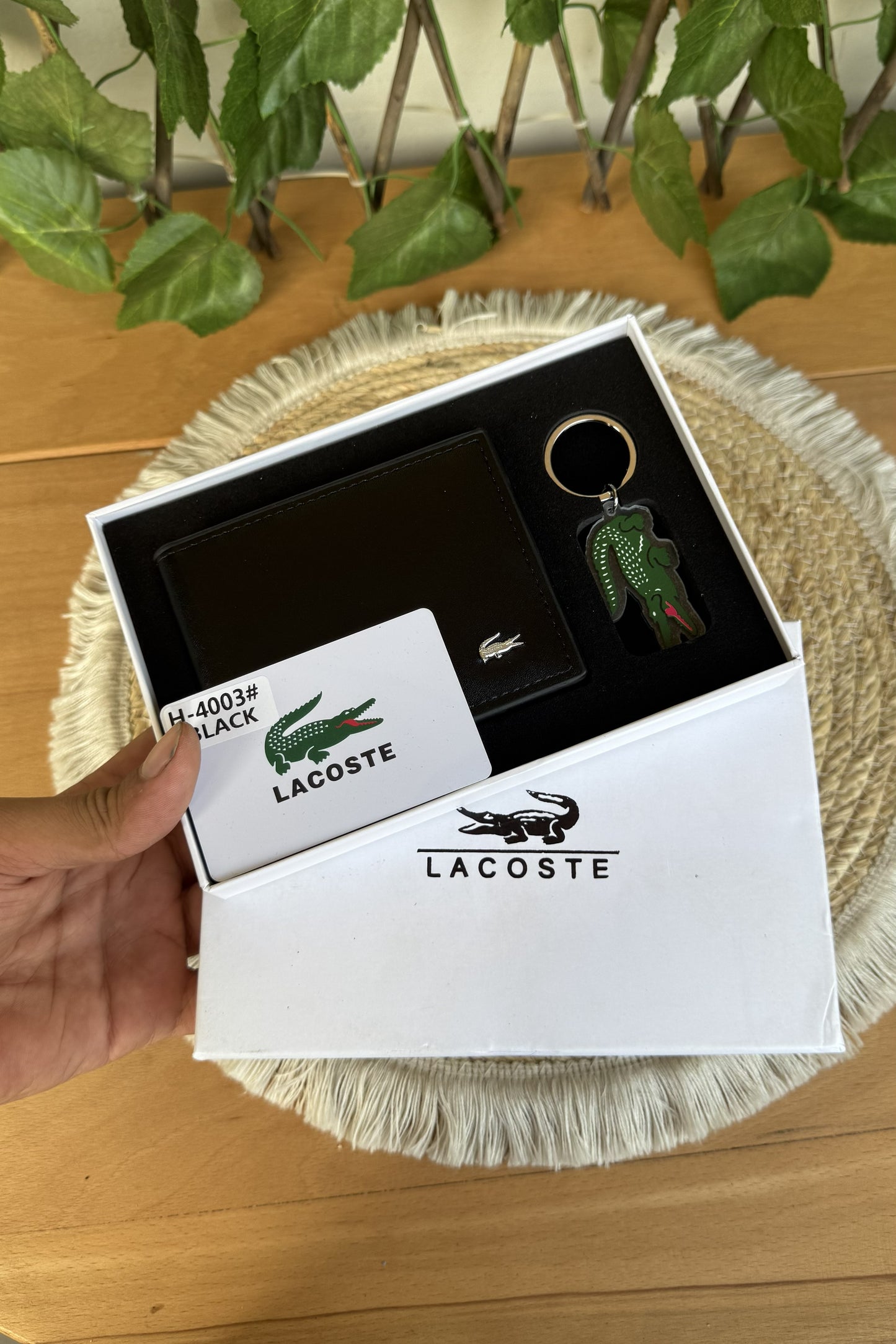 Lacoste Black (Wallet And Keychain)