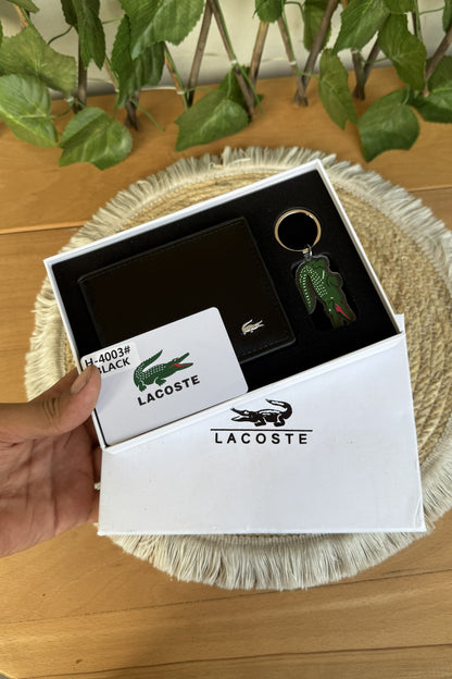 Lacoste Black (Wallet And Keychain)