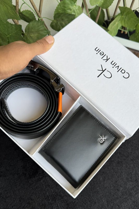 CK Black Set (Wallet + Belt)