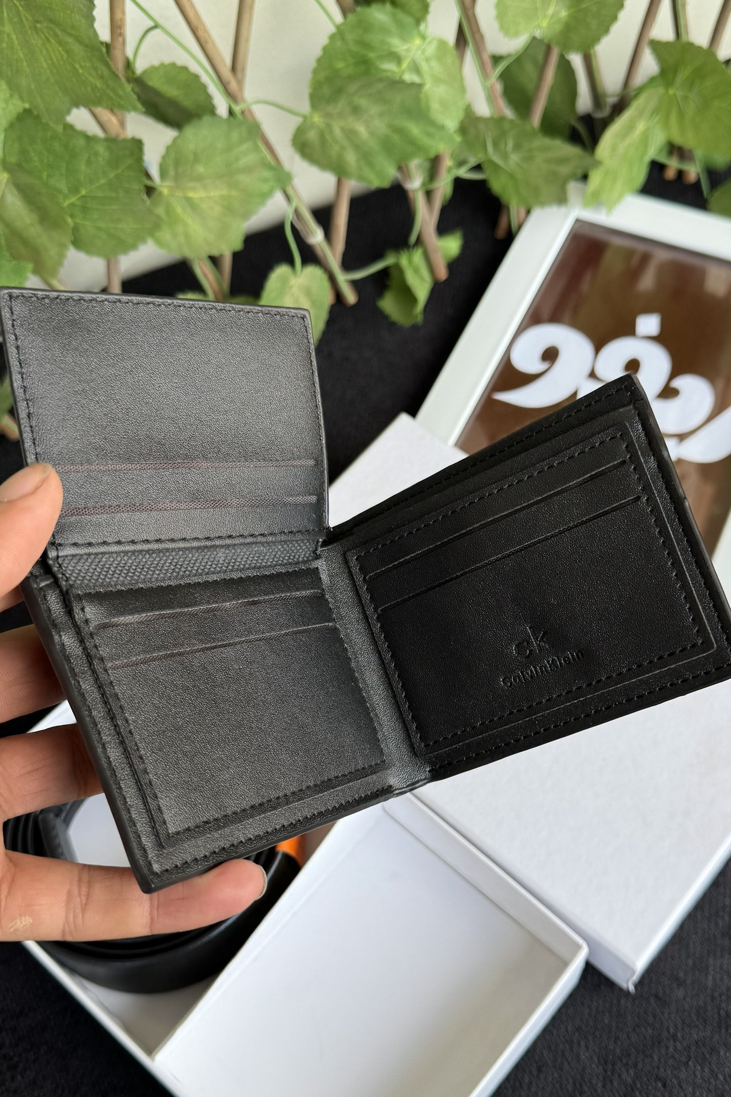 CK Black Set (Wallet + Belt)