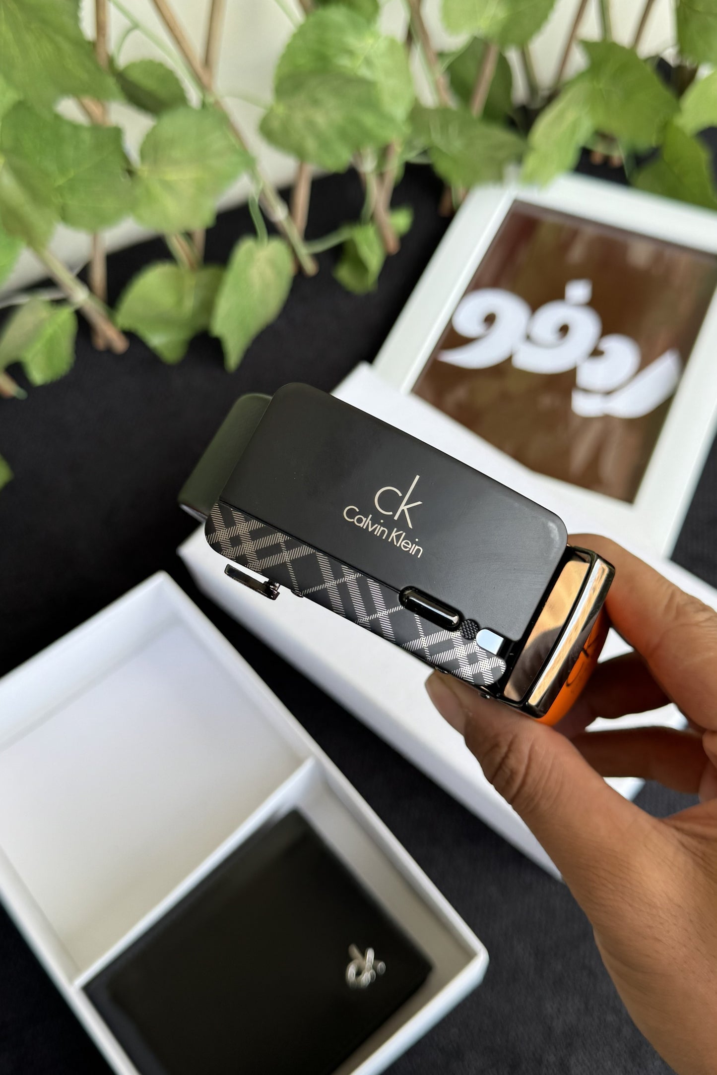 CK Black Set (Wallet + Belt)