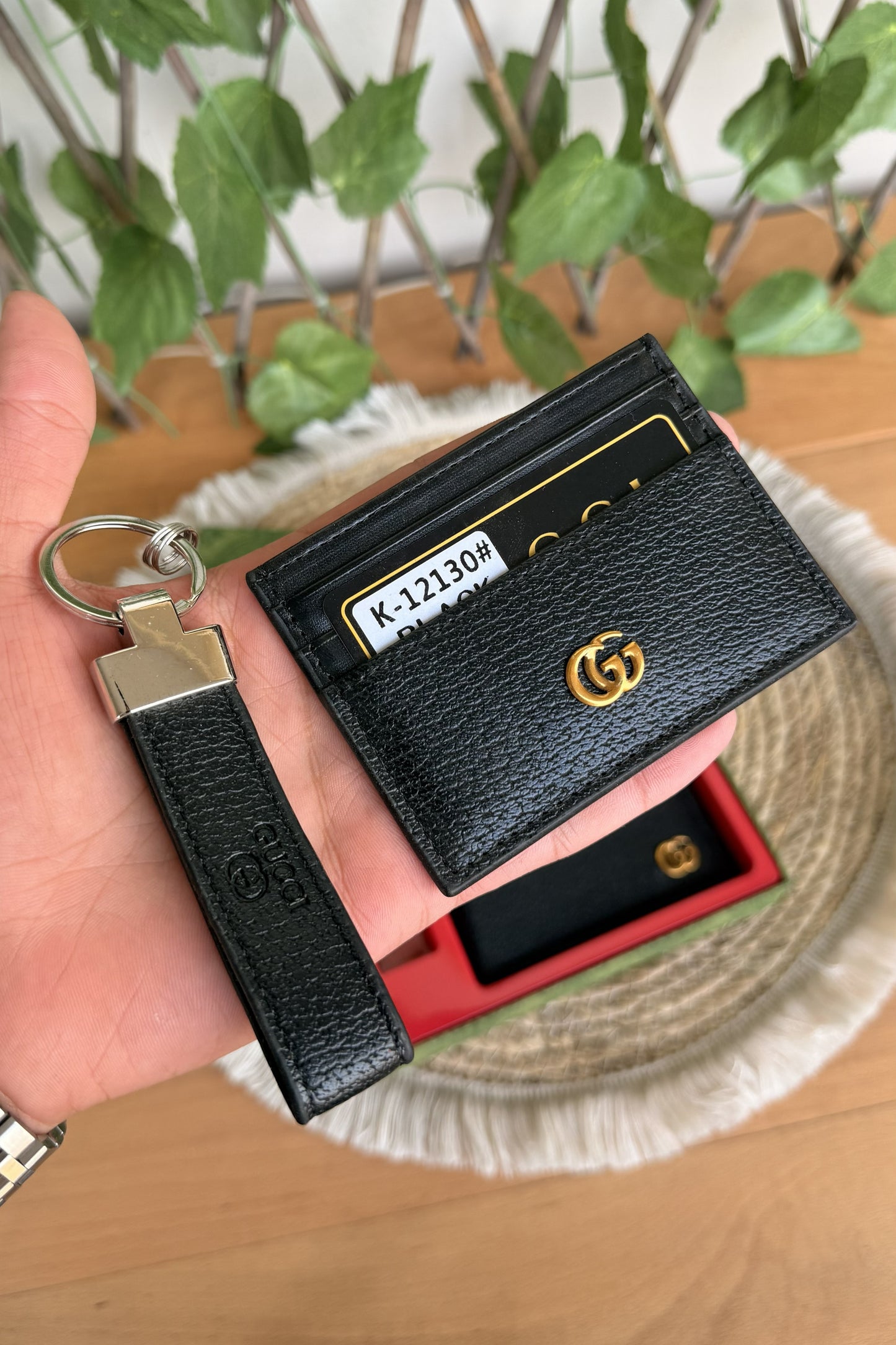 Gucci Black Set (wallet + Card Holder + Key Chain)