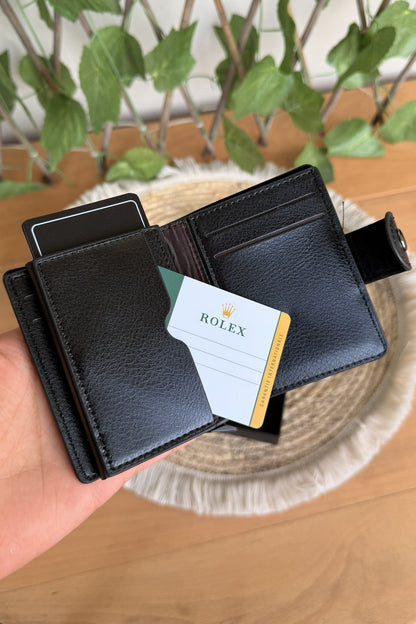Rolex Black (Wallet + Card Holder)